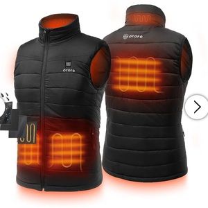New Men’s XL ORORO black heated vest for winter